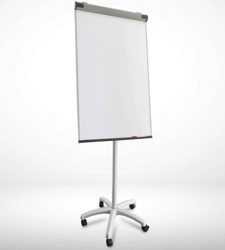 Tableau magnétique chevalet de 100 cm de largeur et 70 cm de hauteur. Il offre une surface d'écriture brillante, lisse et facile à nettoyer.